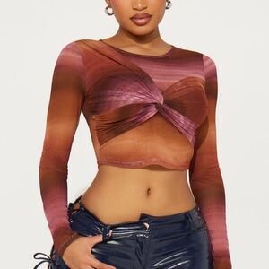 NWT~Sunkissed All Over Mesh Top ~ Small ~ Fashion Nova
